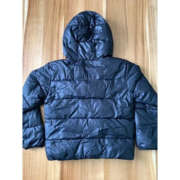 All In Motion Boys Black Mid-Weight Puffer Jacket With Pockets Size Medium - Picture 3 of 12